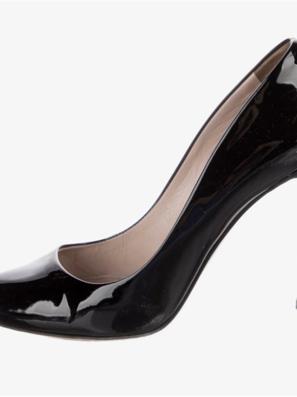 Miu Miu Black Patent Leather Pointed-Toe Pump